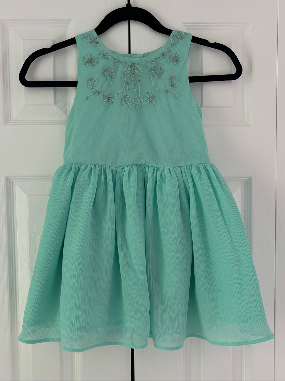 Catherine Malandrino Mint Green Beaded Chiffon Party Dress